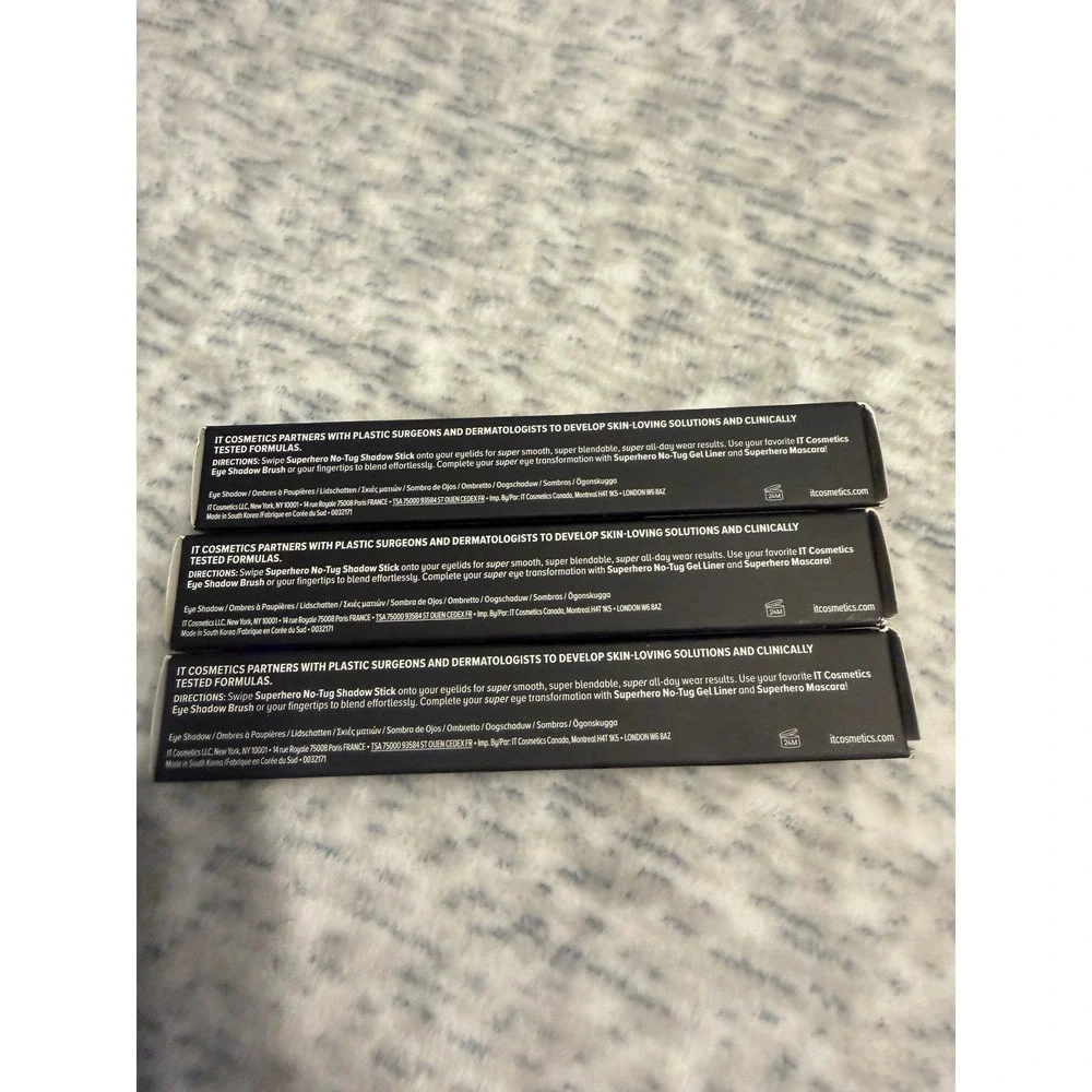 IT‎ Cosmetics Superhero No Tug Shadow Stick Gallant Gold Smooth Longwear 3 Pack